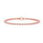 small diamond tennis bracelet 14k rose gold
