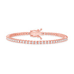 classic diamond tennis bracelet 14k rose gold
