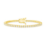 classic diamond tennis bracelet 14k yellow gold