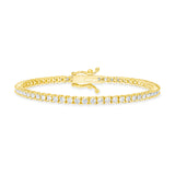 classic diamond tennis bracelet 14k yellow gold
