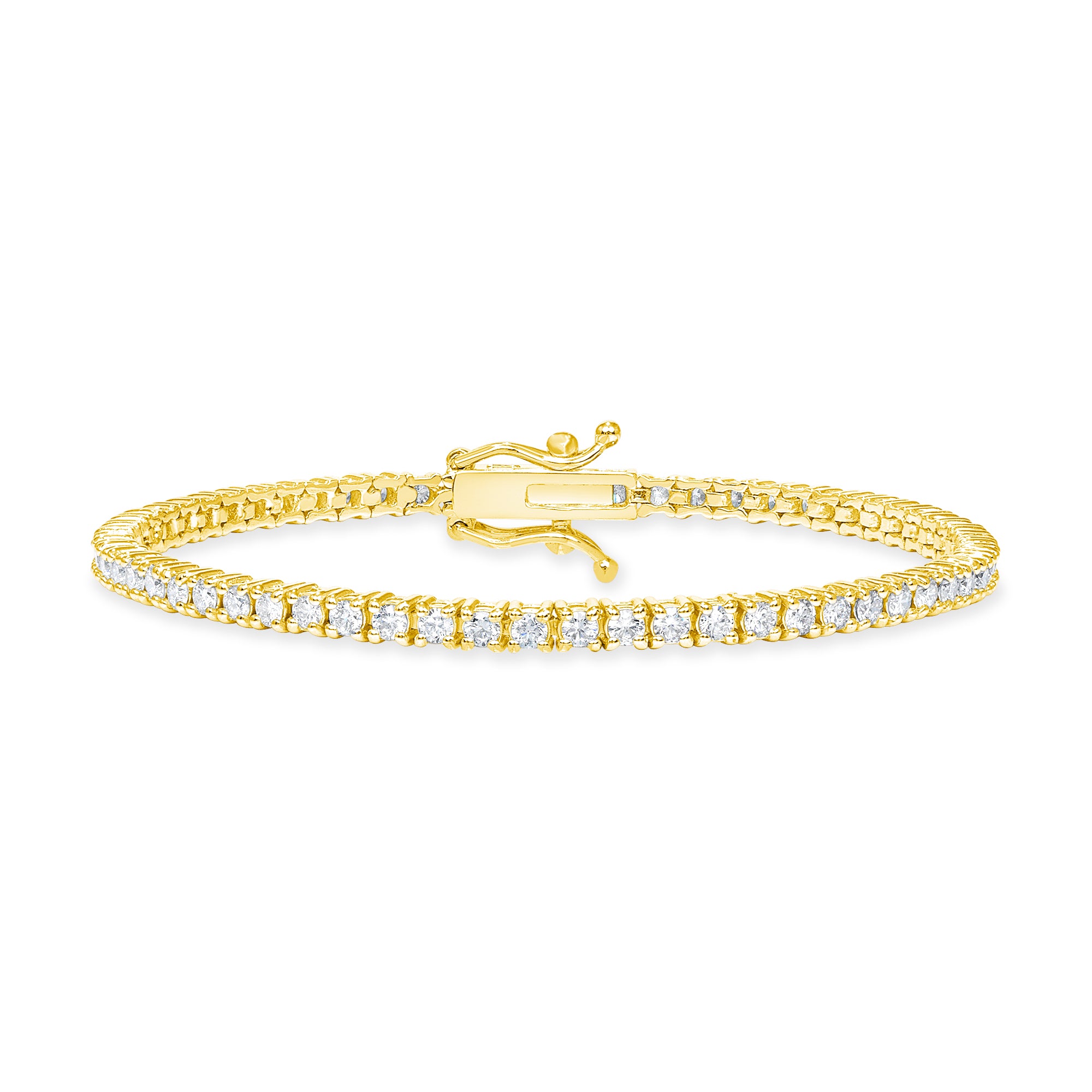 classic diamond tennis bracelet 14k yellow gold