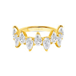 alternating pear-cut diamond half eternity ring vardui kara