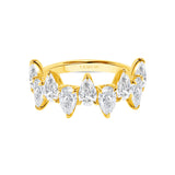 alternating pear-cut diamond half eternity ring vardui kara