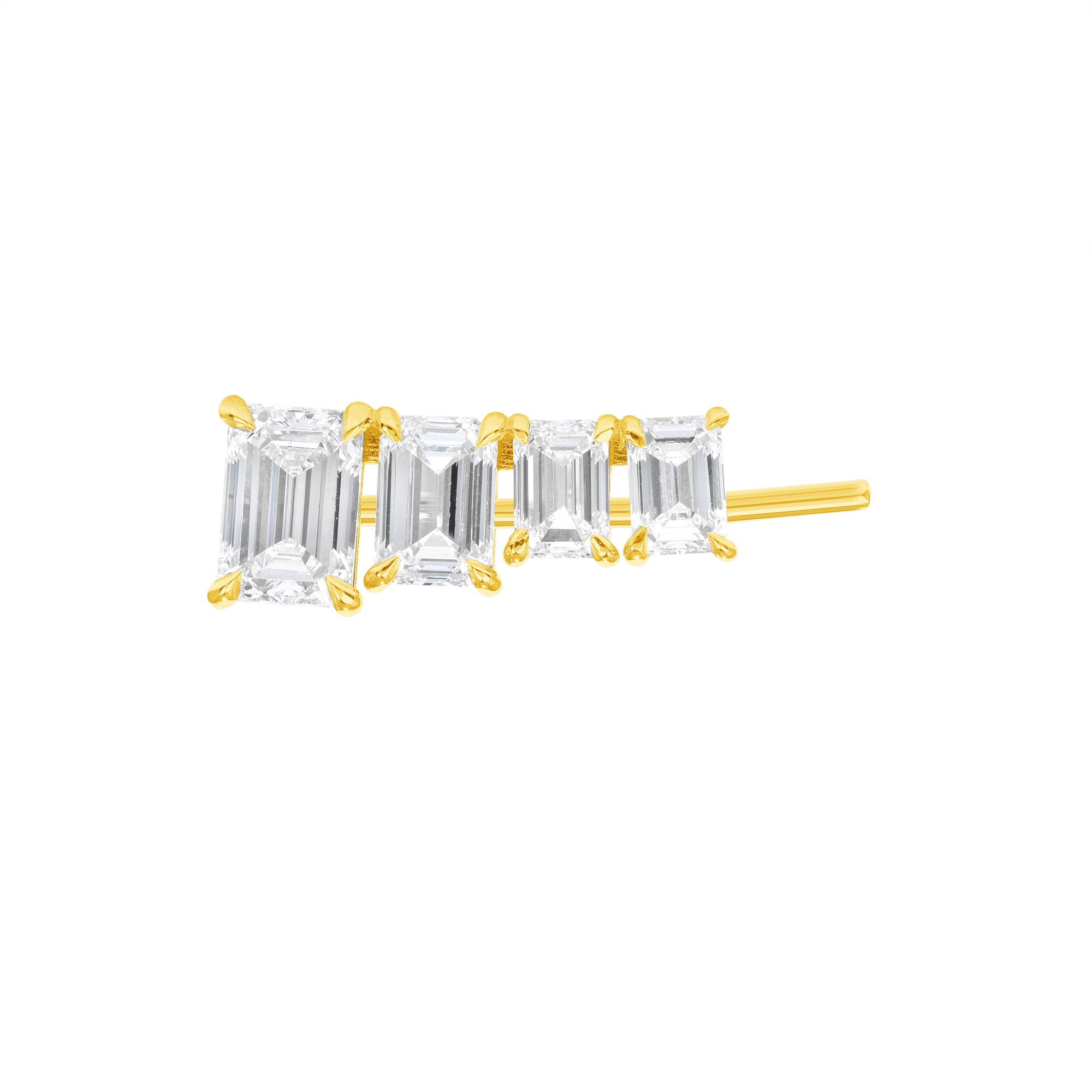 emerald cut ear climber earring vardui kara