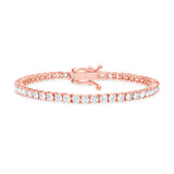 perfect diamond tennis bracelet 3 carats 14k rose gold