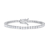 perfect diamond tennis bracelet 3 carats 14k white gold