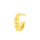 fortress peak modular hoop earring in 18k gold with diamonds vardui kara