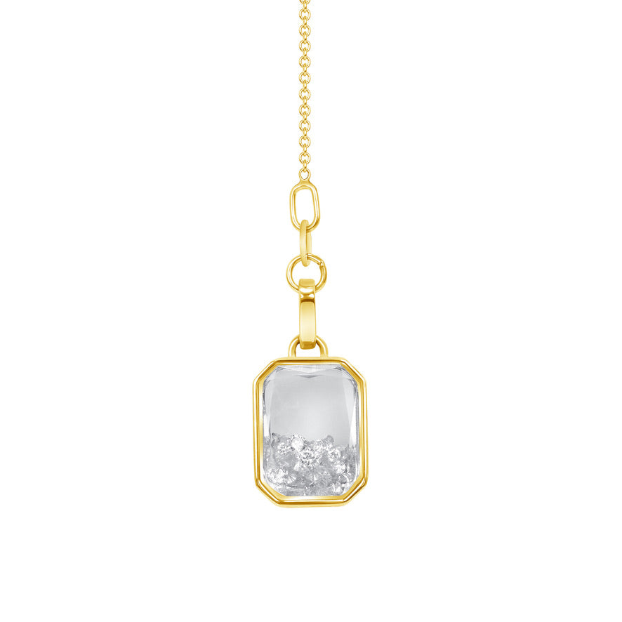 emerald cut crystal quartz necklace 14k gold vardui kara