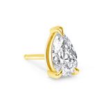 solitaire stud pear cut diamond 0.50 carat vardui kara