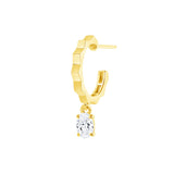 gold earring with diamond