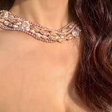 freshwater multicolor pearl choker necklace vardui kara