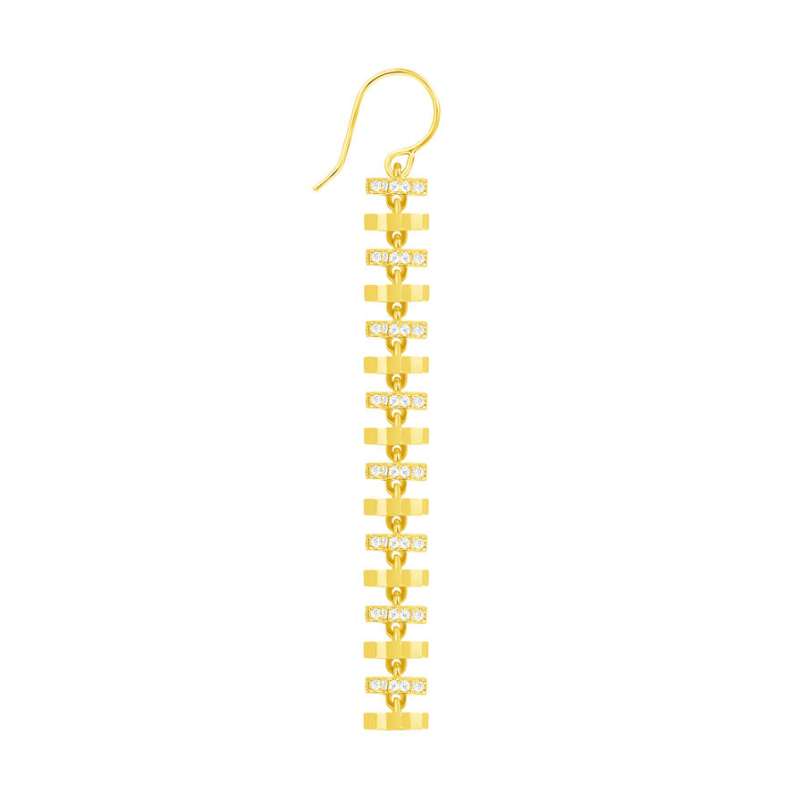 Omni Earrings in 18 Karat Gold with Diamonds