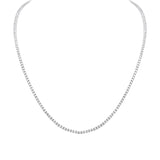 classic diamond tennis necklace 14k white gold
