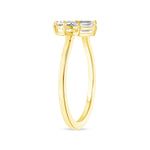 mixed diamond cuff ring pear cut emerald cut vardui kara jewelry