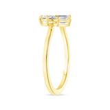 mixed diamond cuff ring pear cut emerald cut vardui kara jewelry