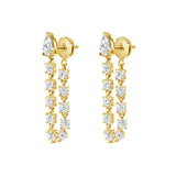 Diamond Loop Earring with Pear Stud