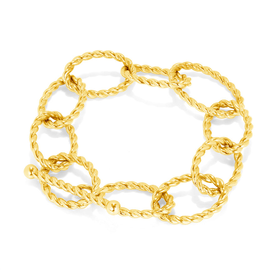 rope link bracelet 14 karat gold vardui kara