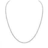 petite diamond tennis necklace 14k white gold
