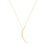 crescent moon pendant 14 karat gold vardui kara