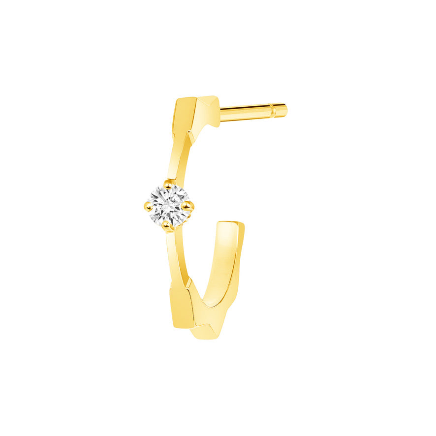 fortress petite solitaire diamond hoop earring vardui kara