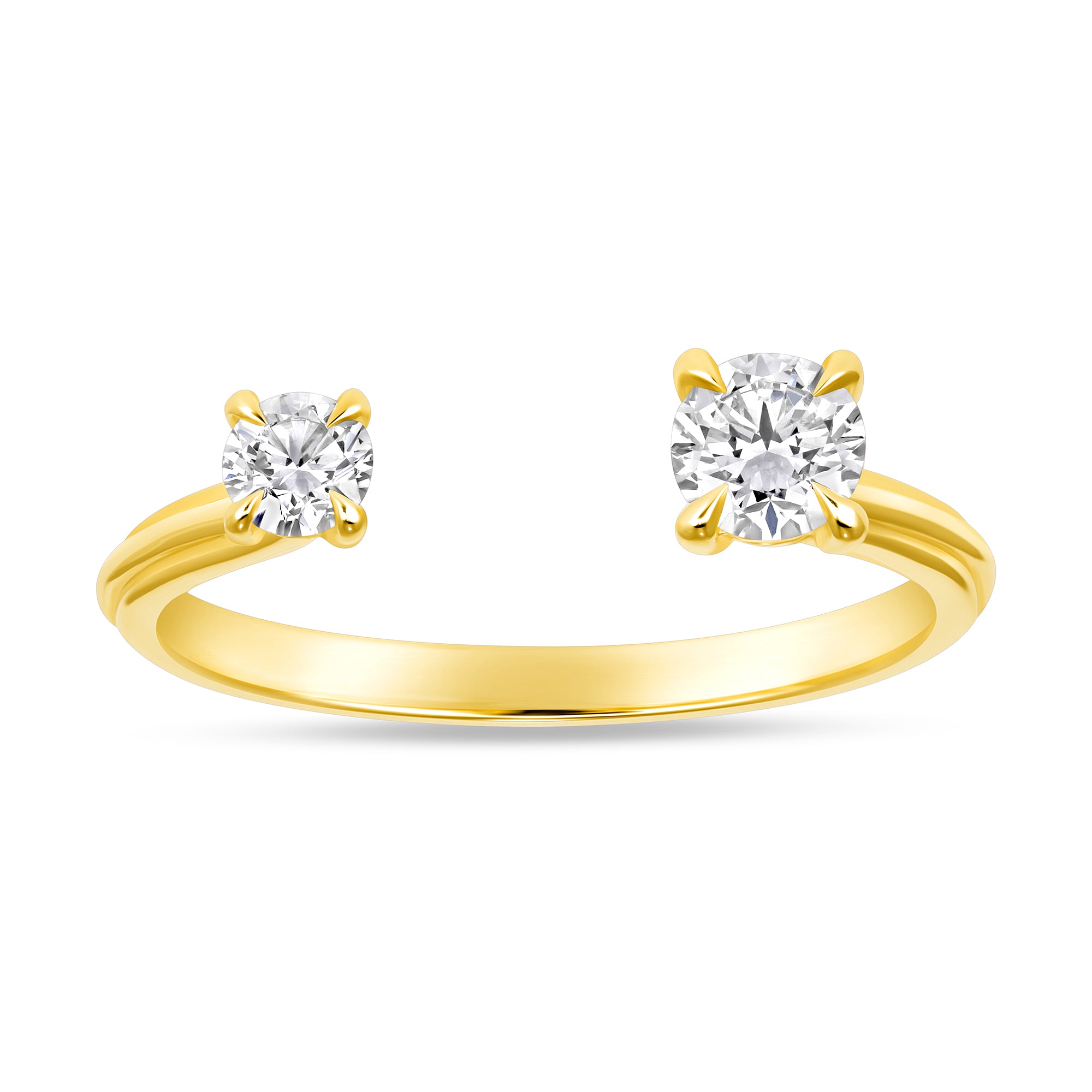 diamond cuff ring 14k gold