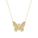 Butterfly Diamond Shaker Necklace