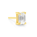 emerald cut stud earring 0.25 carat vardui kara