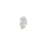 duet toi et moi pear diamond stud earring