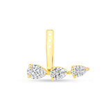 graduated pear diamond earring add on vardui kara