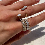 Triad Marquise Diamond Cuff Ring