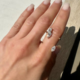 Triad Marquise Diamond Cuff Ring
