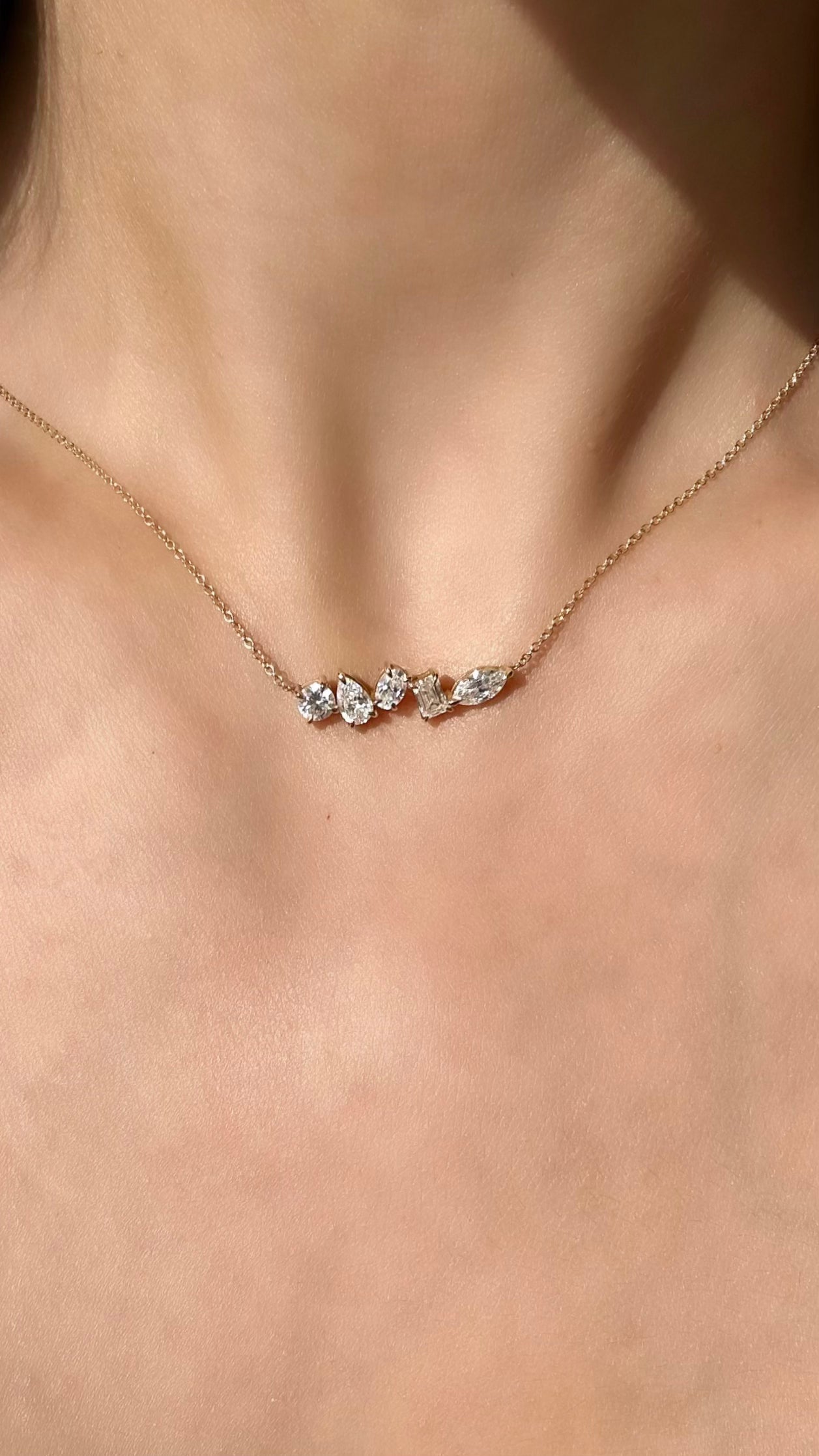 Multi Shape Lab Grown Diamond Necklace
