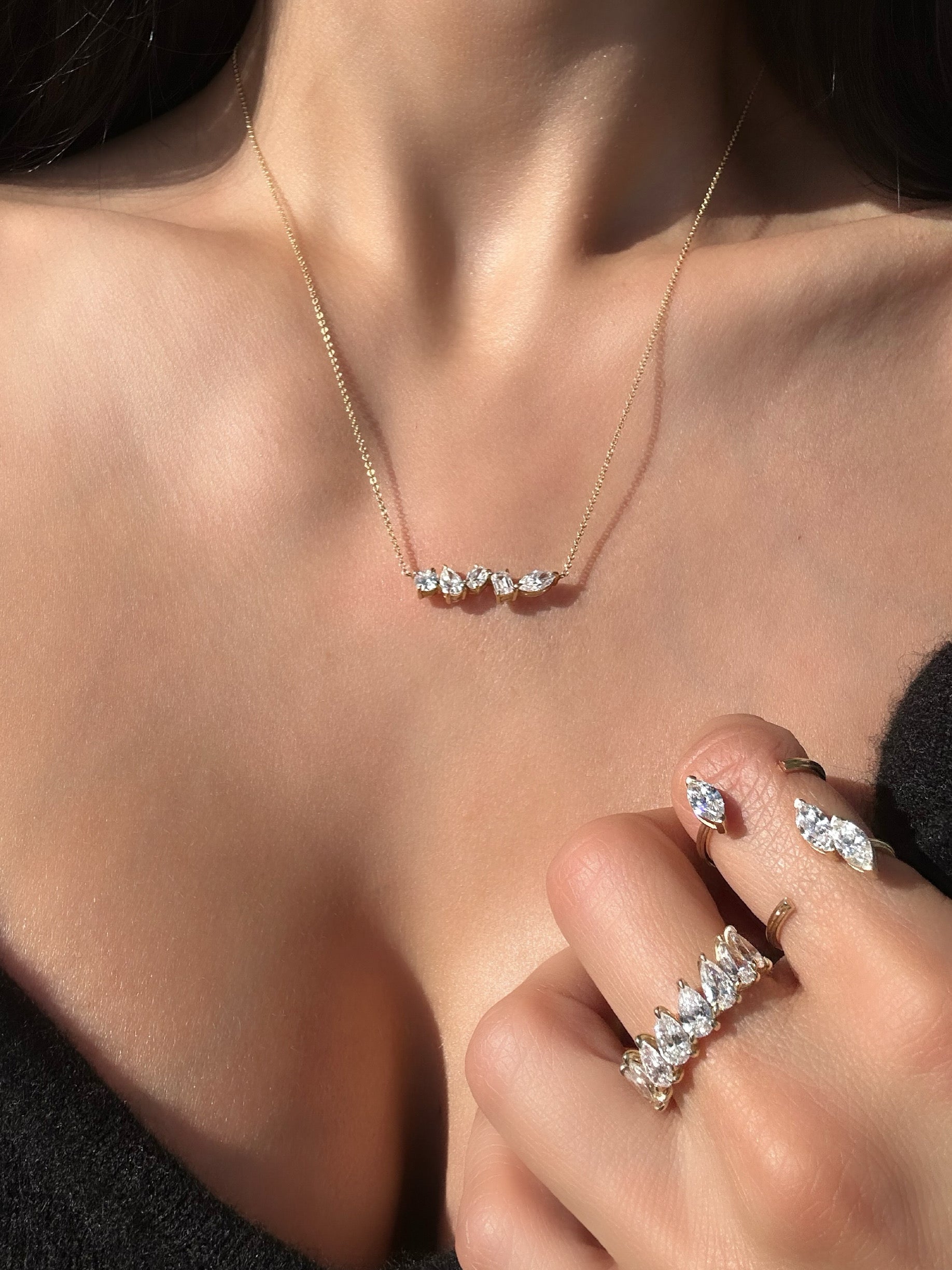 Multi Shape Lab Grown Diamond Necklace