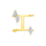 Triad Marquise Diamond Cuff Ring
