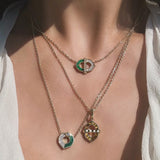 18k gold fortress necklaces with gemstones vardui kara jewelry