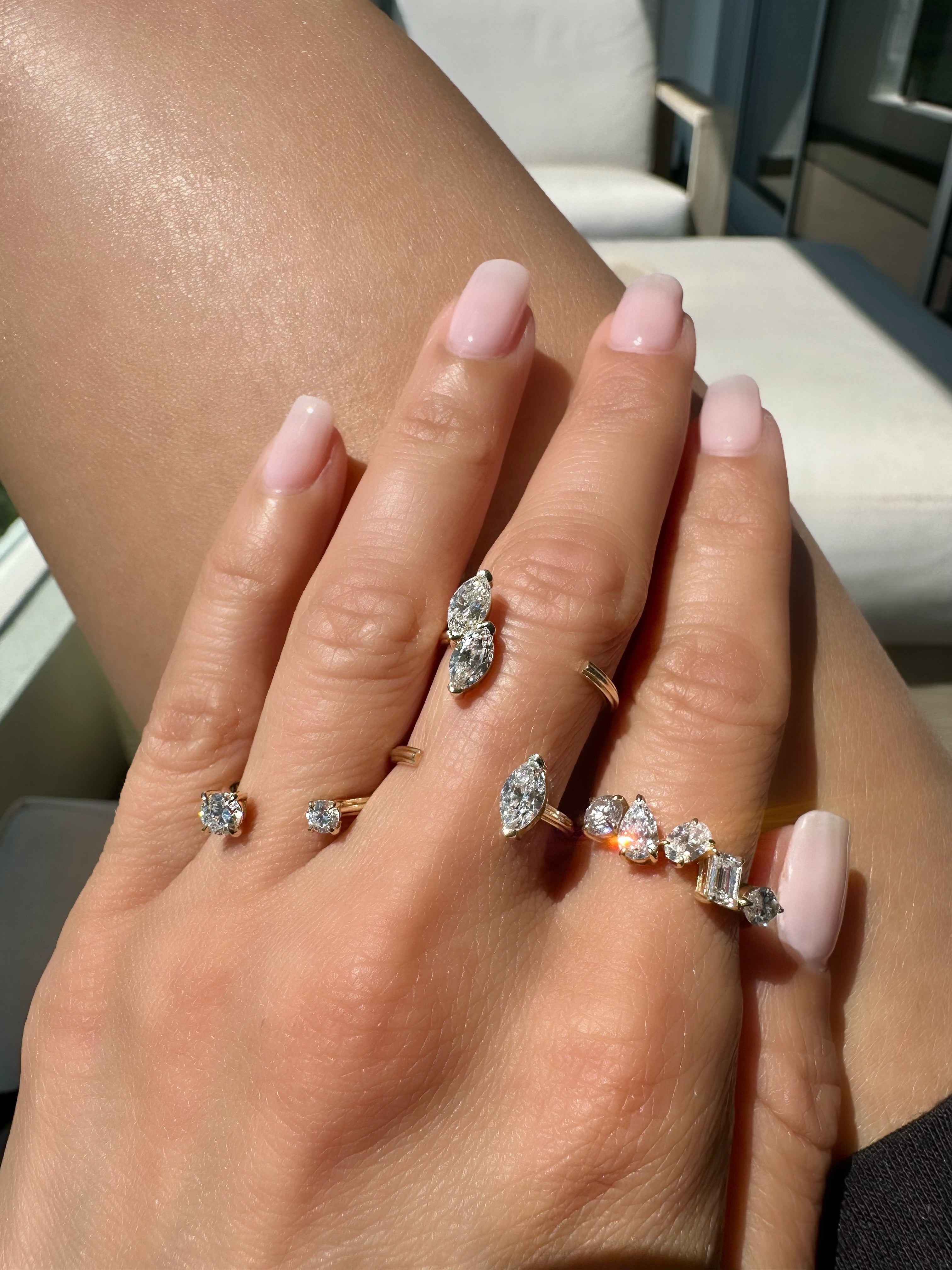 diamond open ring vardui kara