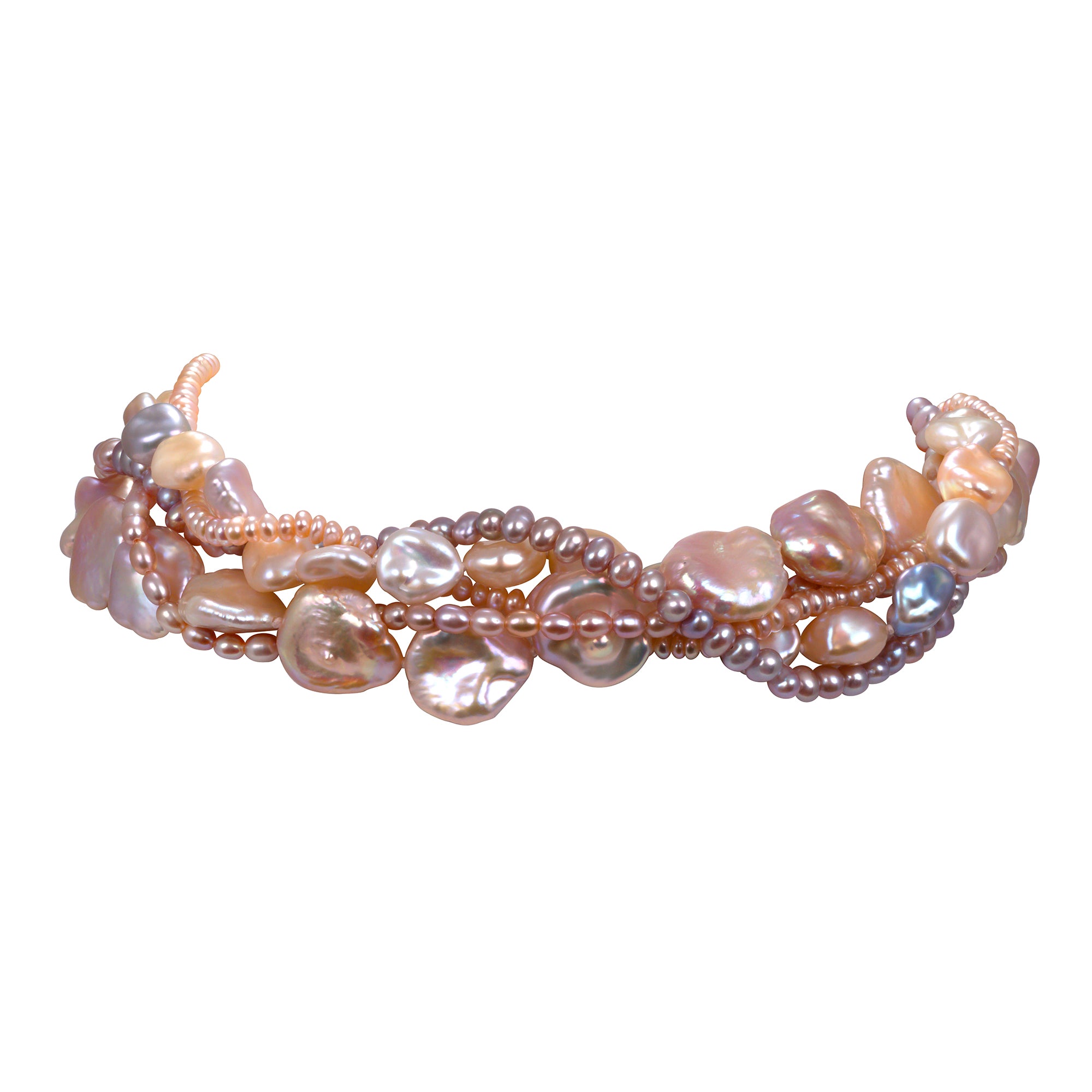 freshwater multicolor pearl choker necklace vardui kara