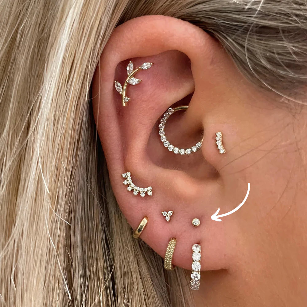 stacked lobe piercing