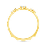 fortress 5 stone diamond ring 18k yellow gold vardui kara