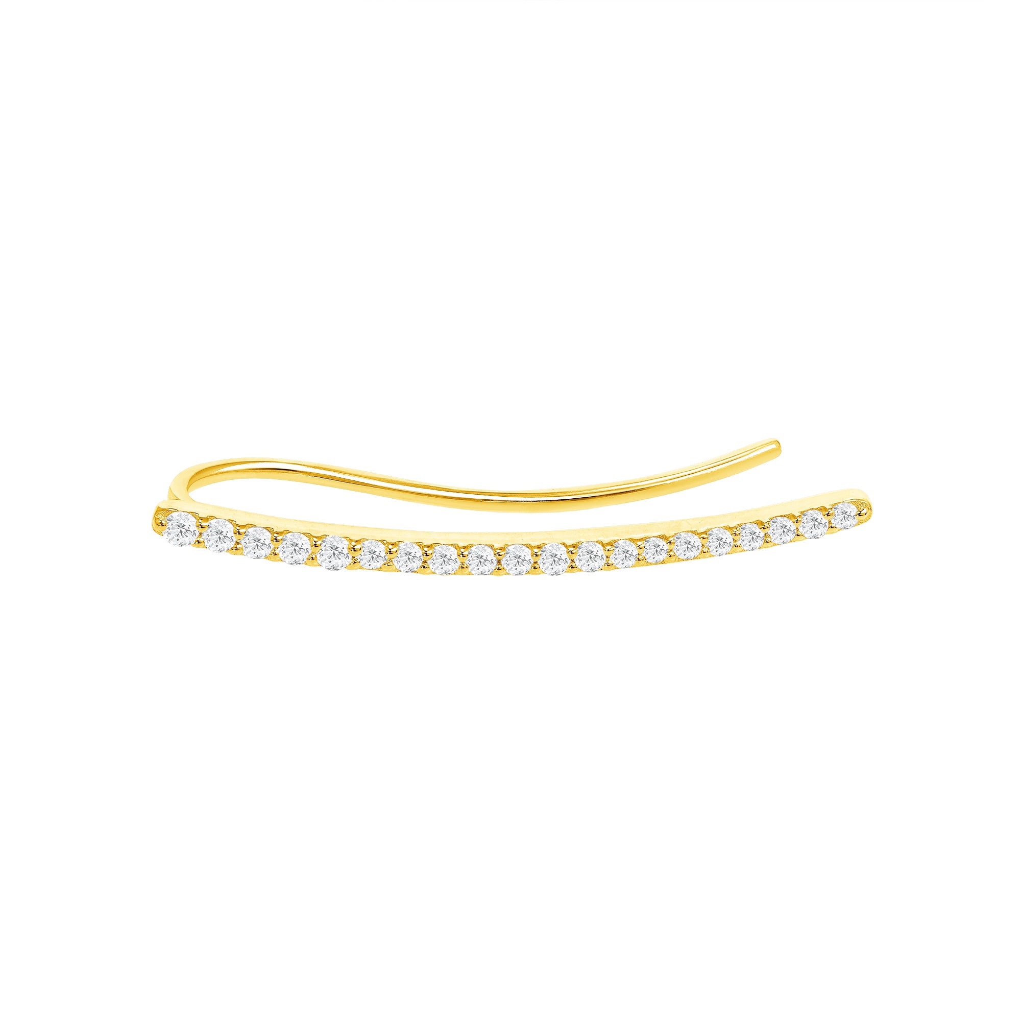 Gold Diamond Ear Climber