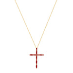 14k gold cross necklace with rubies vardui kara