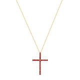 14k gold cross necklace with rubies vardui kara
