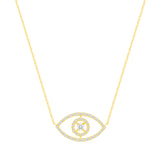 diamond evil eye necklace 14k gold vardui kara