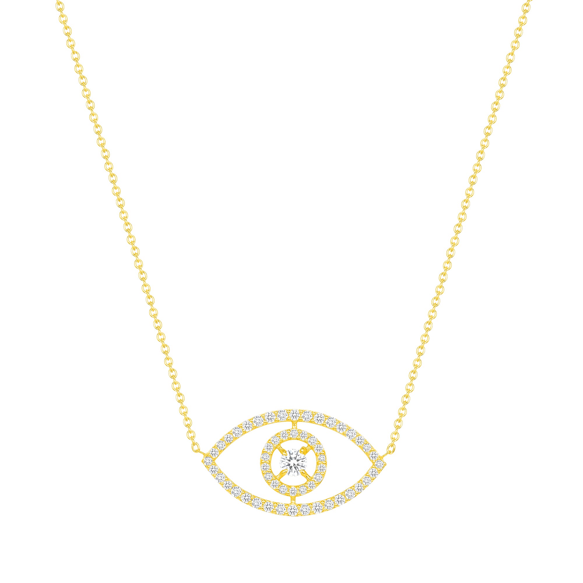 diamond evil eye necklace 14k gold vardui kara