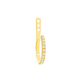 14k yellow gold diamond hoop earring jacket vardui kara