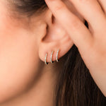 triple diamond hoop cuff earring vardui kara