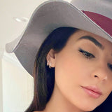 double diamond hoop earring