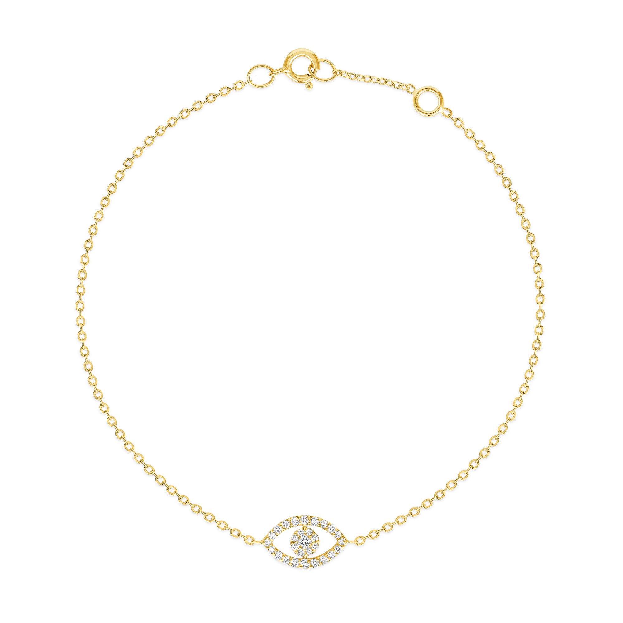diamond evil eye bracelet 14 karat gold vardui kara