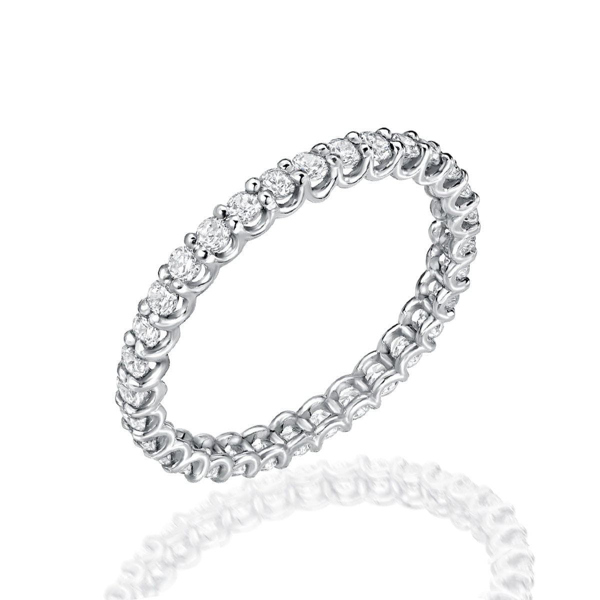 u prong diamond eternity band