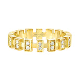 Merlon Petite Diamond Ring 18K Yellow Gold